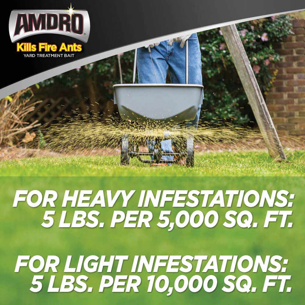 fire ant yard treatment bait coverage rate